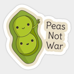 Funny Peas Pun - Peas Not War Sticker